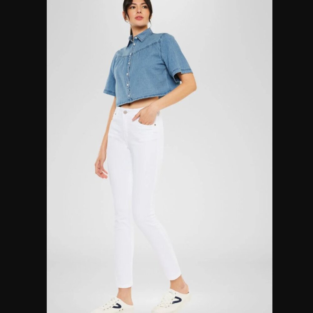 KanCan Paige High-rise Ankle Skinny Jeans White